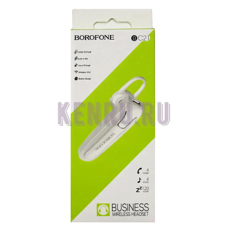 Borofone BC21 Блютус гарнитура Business Wireless Headset White-0
