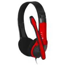 Гарнитура Oklick HS-M150, для компьютера, накладные, черный / красный [359486]