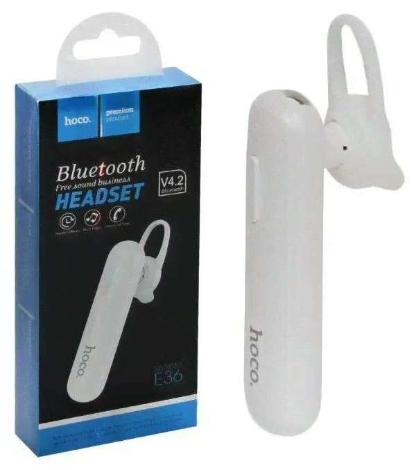ANBES Гарнитура беспроводная Bluetooth hoco. E36 Free sound - белый гарнитуры-4