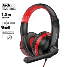 Гарнитура игровая HOCO W103 Magic Tour 3.5 мм + адаптер 2х3.5 мм, 1.2м, накладная, громкость +/- (красный)